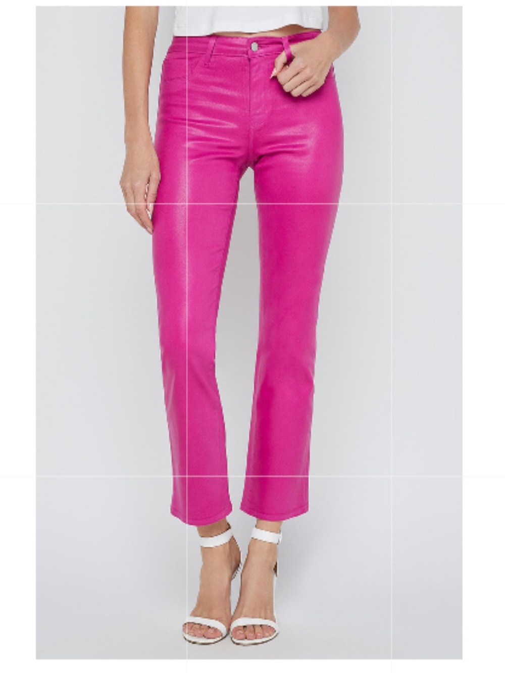 L'AGENCE Hot Pink Straight Leg Jeans